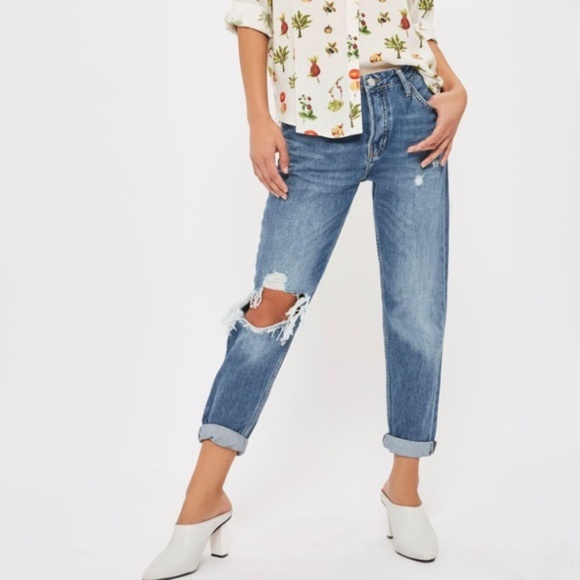 Topshop Denim - Topshop NWT Busted Knee Hayden Boyfriend Jeans